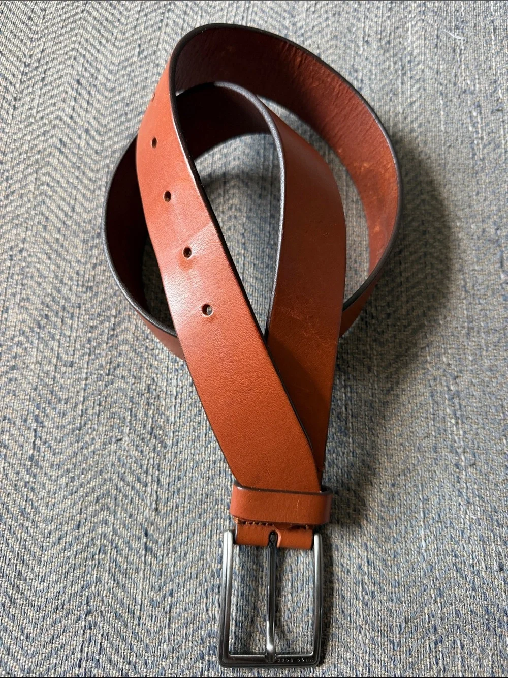 Hugo Boss Men’s Brown Leather Sammyo_SZ35_LTPL  Belt Size: 80-30